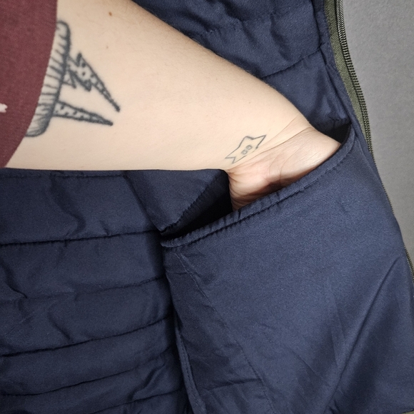 GAP Men's Medium ColdControl Lightweight Puffer Jacket Water Resist GREEN CAMO - Picture 6 of 13